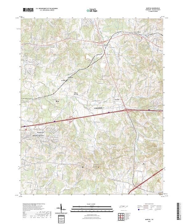 Martha, TN — USGS 7.5-minute topo (2022)