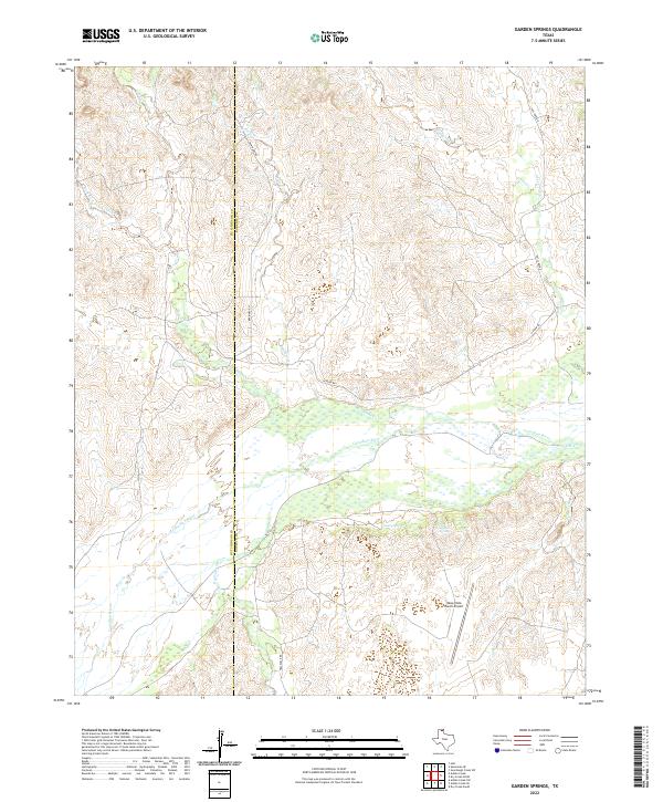 Garden Springs, TX — USGS 7.5-minute topo (2022)