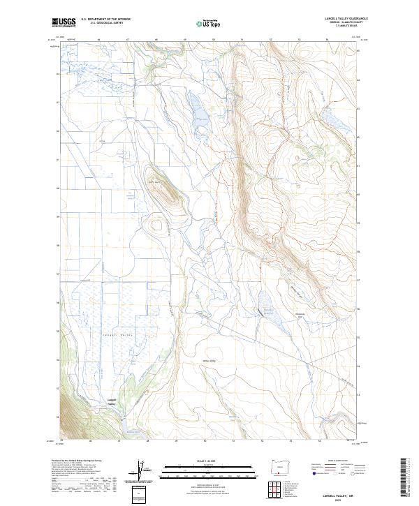 Langell Valley, OR — USGS 7.5-minute topo (2023)