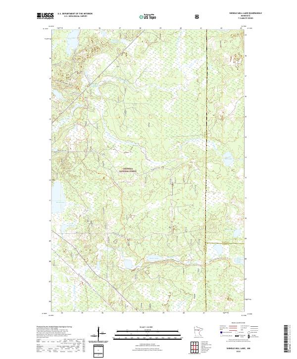 Shingle Mill Lake, MN — USGS 7.5-minute topo (2022)