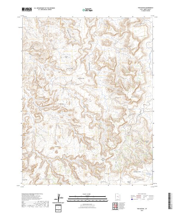 The Blocks, UT — USGS 7.5-minute topo (2023)