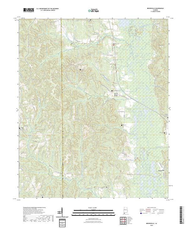 Brownville, AL — USGS 7.5-minute topo (2024)