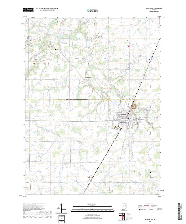 Montpelier, IN — USGS 7.5-minute topo (2022)