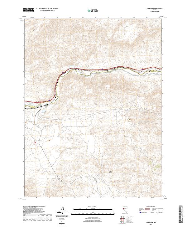 Derby Dam, NV — USGS 7.5-minute topo (2021)