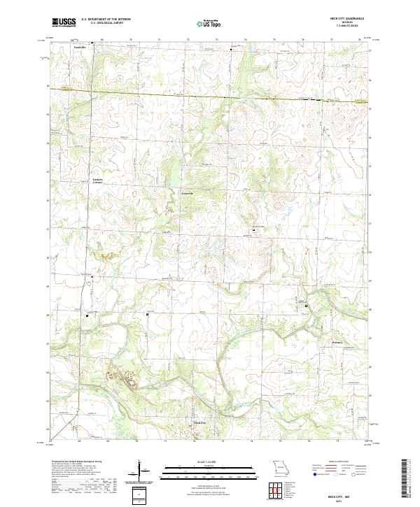 Neck City, MO — USGS 7.5-minute topo (2021)