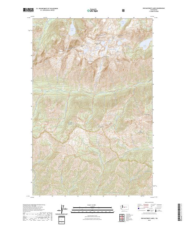 Enchantment Lakes, WA — USGS 7.5-minute topo (2023)