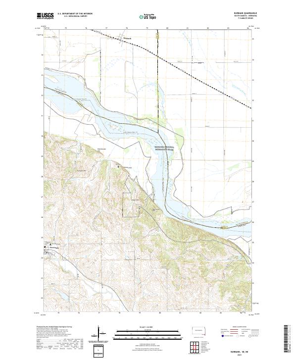 Burbank, SD-NE — USGS 7.5-minute topo (2021)