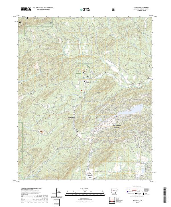 Jessieville, AR — USGS 7.5-minute topo (2024)