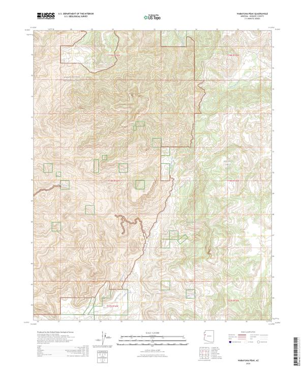 Wabayuma Peak, AZ — USGS 7.5-minute topo (2026)