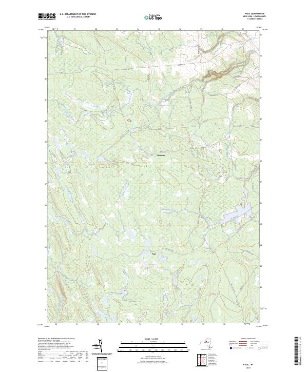 Page, NY — USGS 7.5-minute topo (2023)