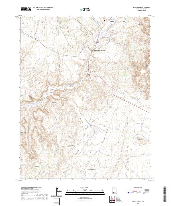 Mount Carmel, UT — USGS 7.5-minute topo (2023)