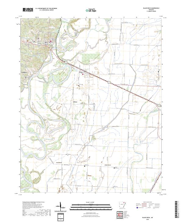 Black Rock, AR — USGS 7.5-minute topo (2024)