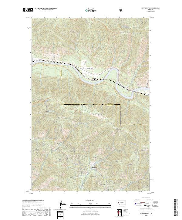Keystone Peak, MT — USGS 7.5-minute topo (2024)