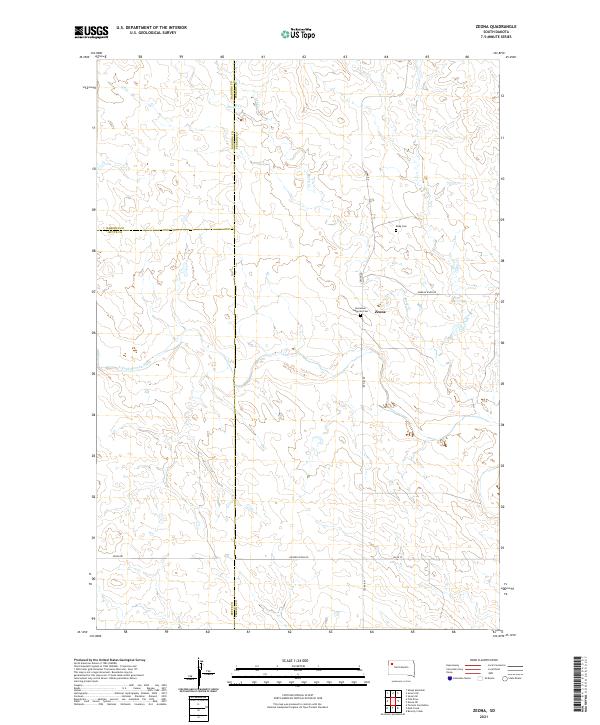 Zeona, SD — USGS 7.5-minute topo (2021)