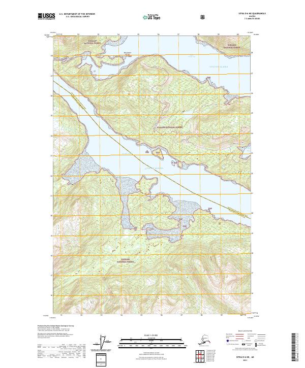 Sitka D-6 NE, AK — USGS 7.5-minute topo (2021)