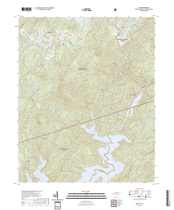 Reid, NC-SC — USGS 7.5-minute topo (2022)