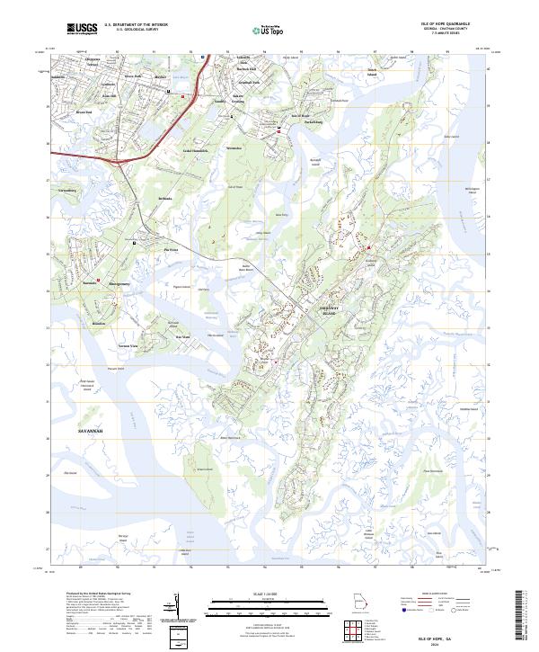 Isle of Hope, GA — USGS 7.5-minute topo (2024)