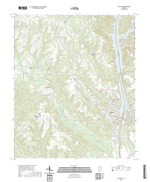 Tallassee, AL — USGS 7.5-minute topo (2024)