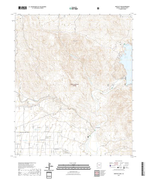 Bartlett Dam, AZ — USGS 7.5-minute topo (2021)