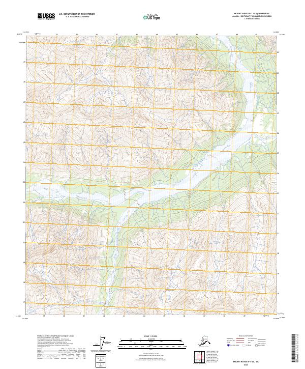Mount Hayes B-1 SE, AK — USGS 7.5-minute topo (2024)