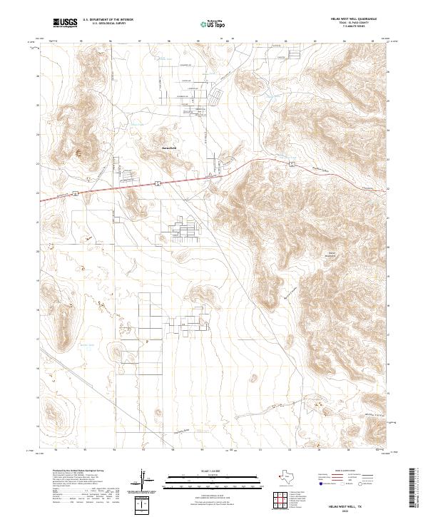 Helms West Well, TX — USGS 7.5-minute topo (2022)