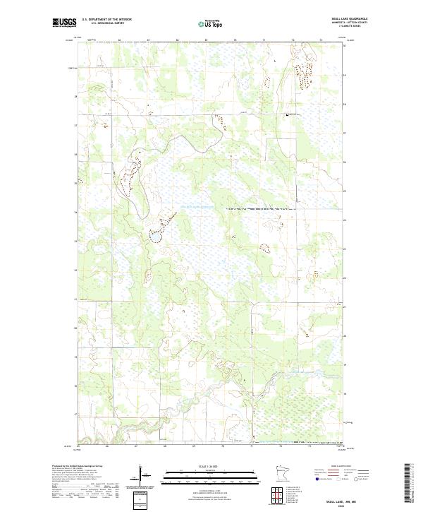 Skull Lake, MN-MB — USGS 7.5-minute topo (2022)
