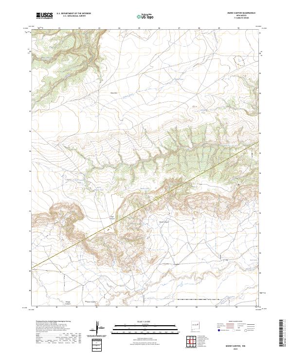 Muniz Canyon, NM — USGS 7.5-minute topo (2023)