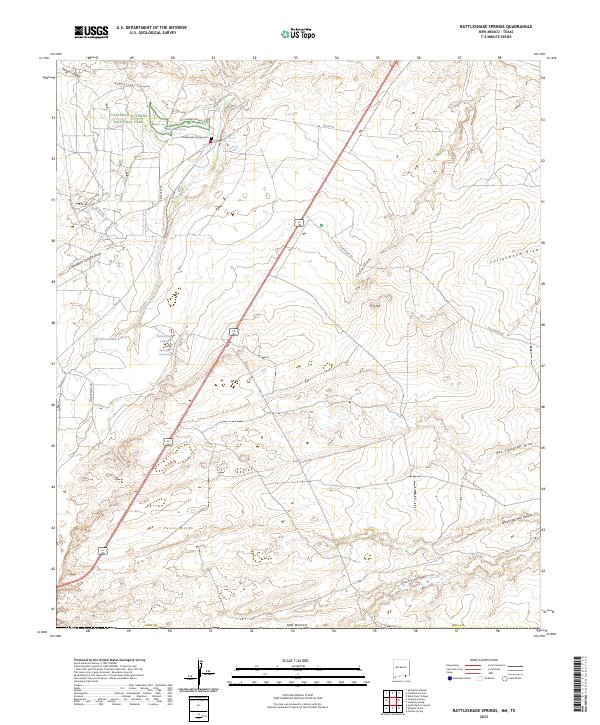Rattlesnake Springs, NM-TX — USGS 7.5-minute topo (2023)