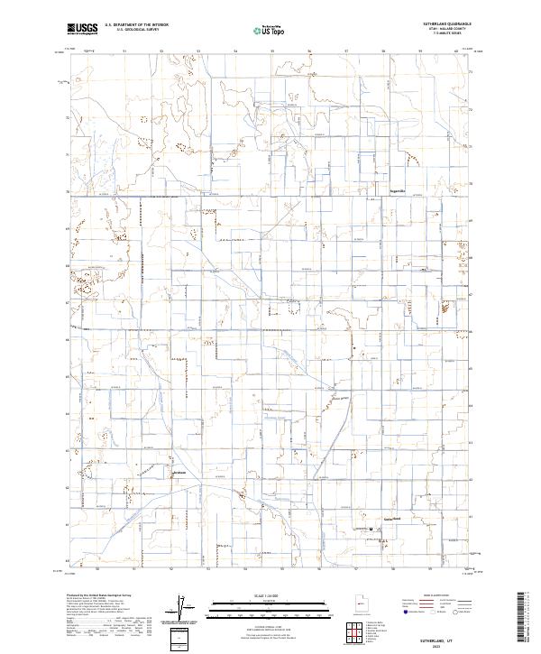 Sutherland, UT — USGS 7.5-minute topo (2023)