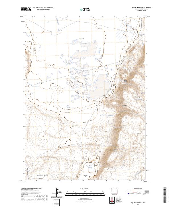 Square Mountain, OR — USGS 7.5-minute topo (2023)
