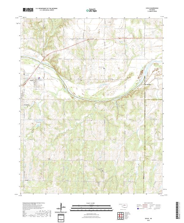 Coyle, OK — USGS 7.5-minute topo (2022)
