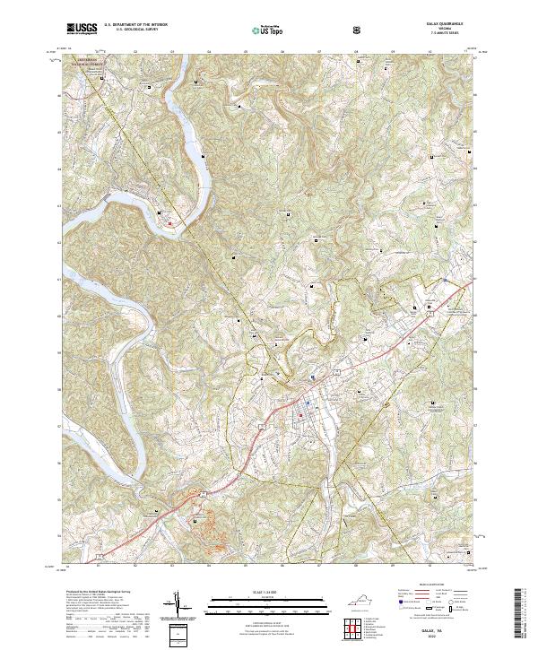 Galax, VA — USGS 7.5-minute topo (2022)