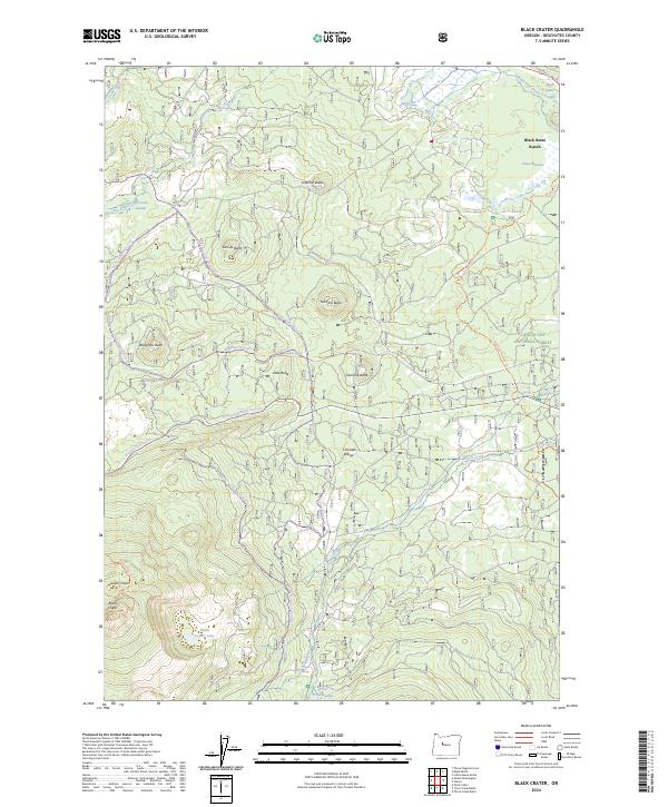 Black Crater, OR — USGS 7.5-minute topo (2024)