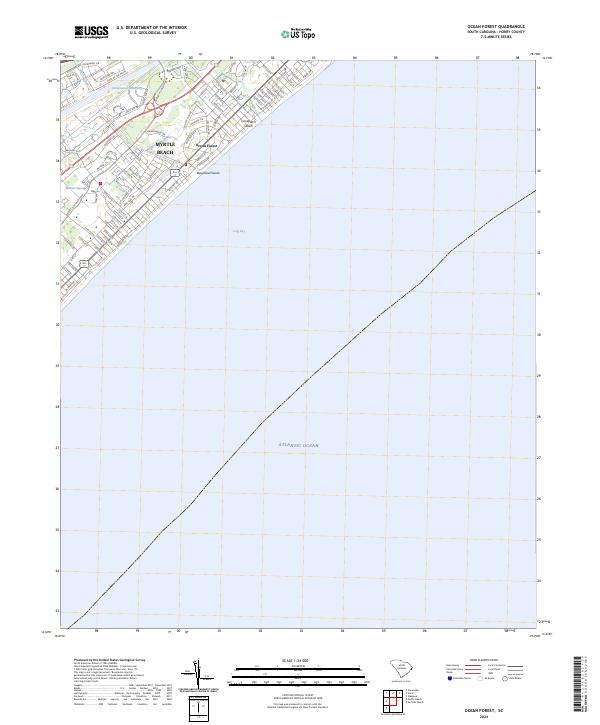 Ocean Forest, SC — USGS 7.5-minute topo (2024)