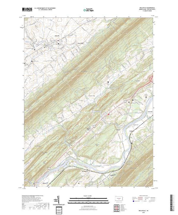 Belleville, PA — USGS 7.5-minute topo (2023)