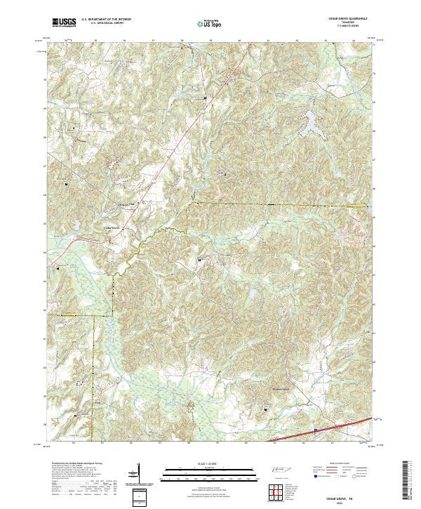 Cedar Grove, TN — USGS 7.5-minute topo (2022)