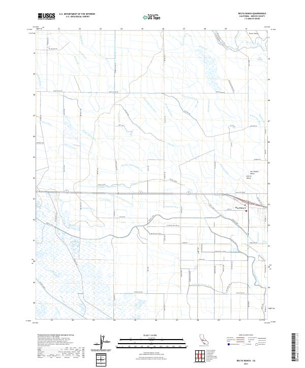 Delta Ranch, CA — USGS 7.5-minute topo (2021)