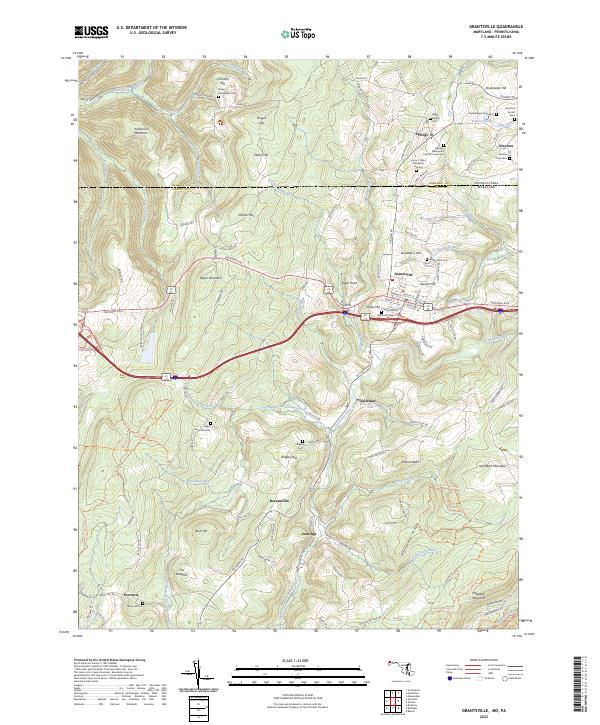 Grantsville, MD-PA — USGS 7.5-minute topo (2023)