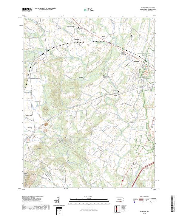 Fairfield, PA — USGS 7.5-minute topo (2023)
