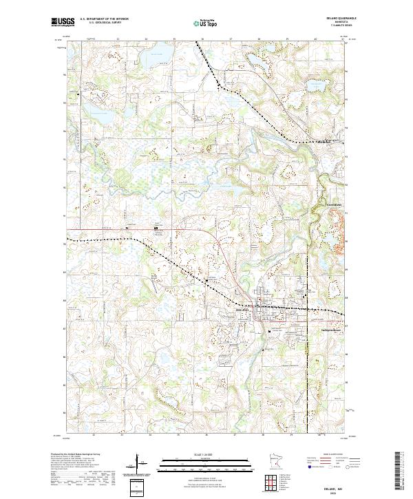Delano, MN — USGS 7.5-minute topo (2022)