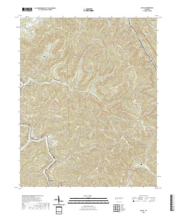 Block, TN — USGS 7.5-minute topo (2022)
