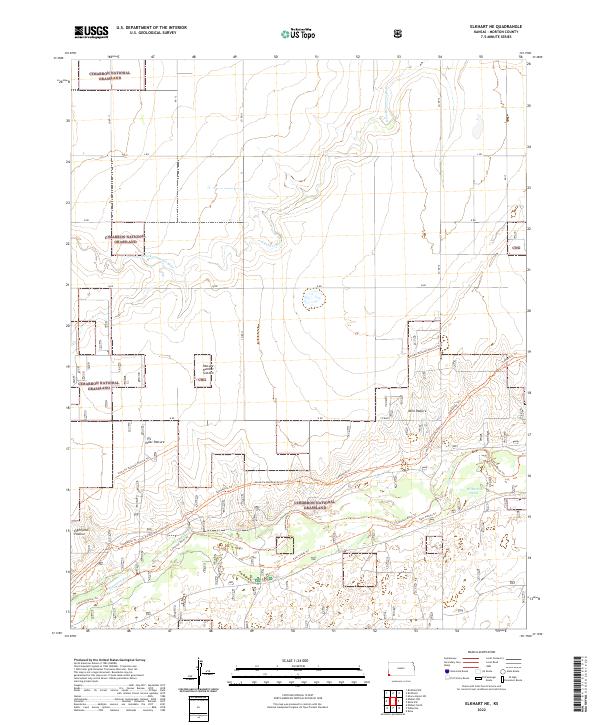 Elkhart NE, KS — USGS 7.5-minute topo (2022)