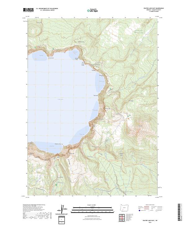 Crater Lake East, OR — USGS 7.5-minute topo (2024)