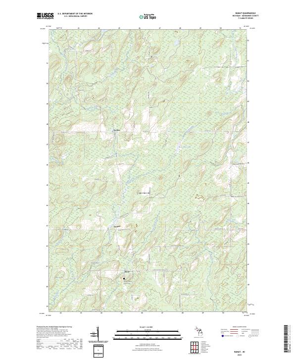 Banat, MI — USGS 7.5-minute topo (2023)