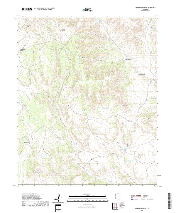 Spotted Mountain, AZ — USGS 7.5-minute topo (2021)
