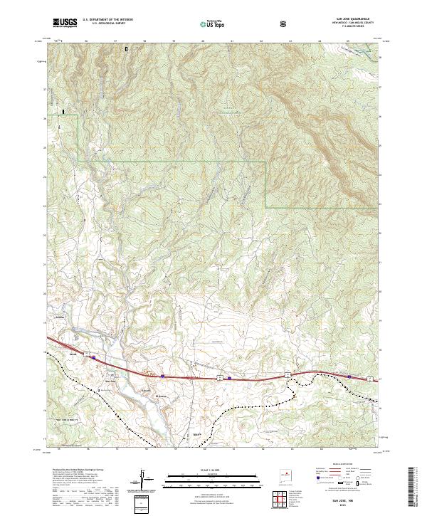 San Jose, NM — USGS 7.5-minute topo (2023)