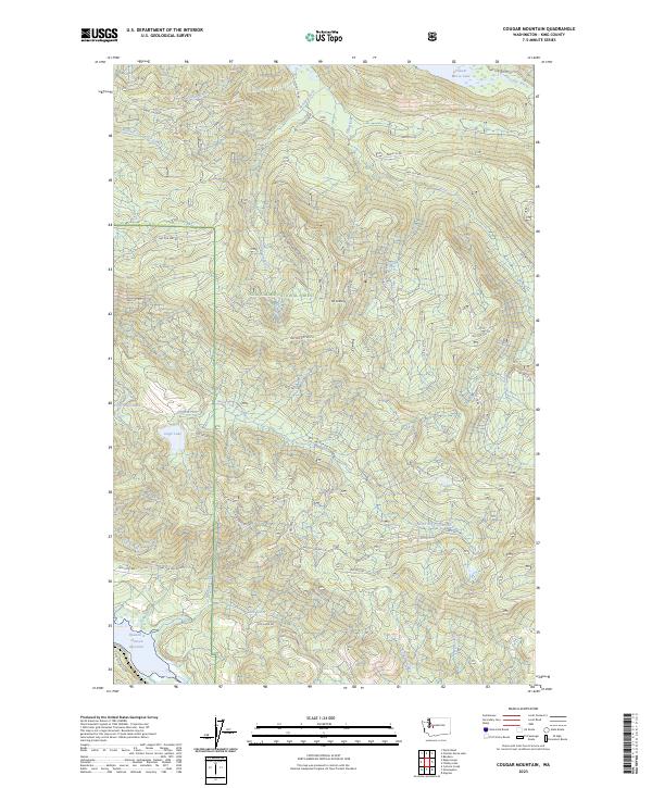 Cougar Mountain, WA — USGS 7.5-minute topo (2023)