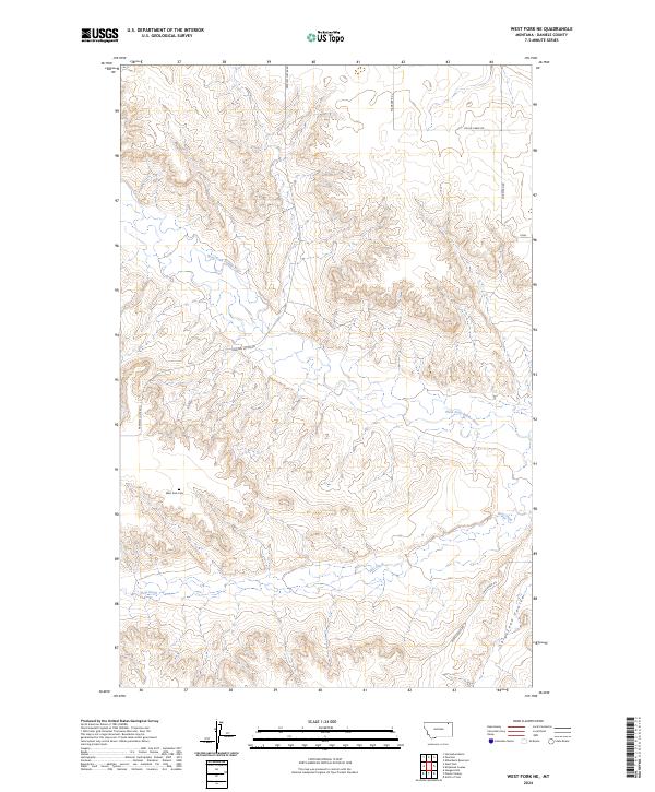 West Fork NE, MT — USGS 7.5-minute topo (2024)