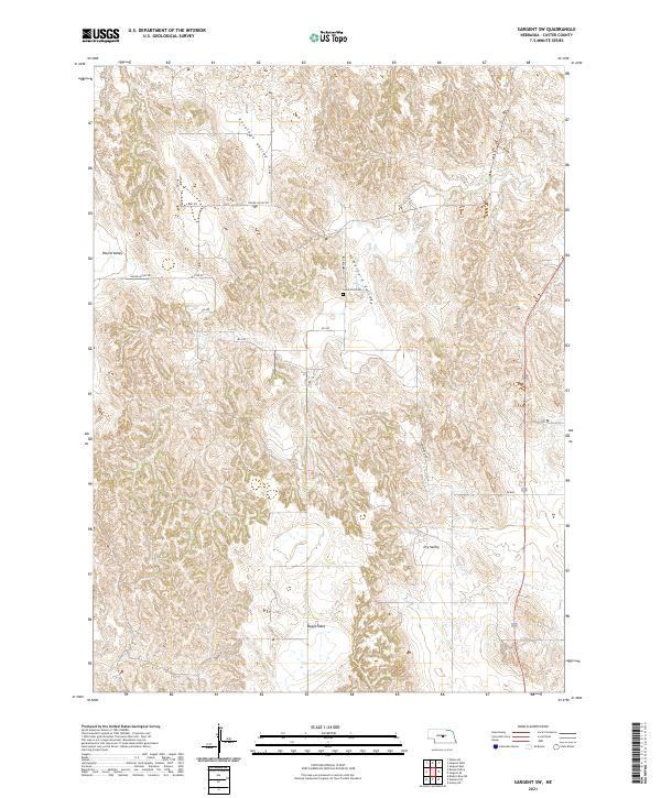 Sargent SW, NE — USGS 7.5-minute topo (2021)
