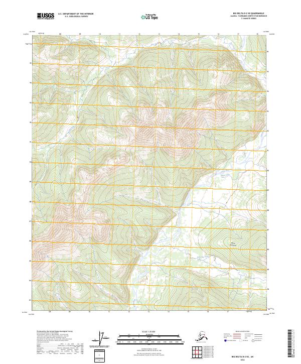 Big Delta D-2 SE, AK — USGS 7.5-minute topo (2024)